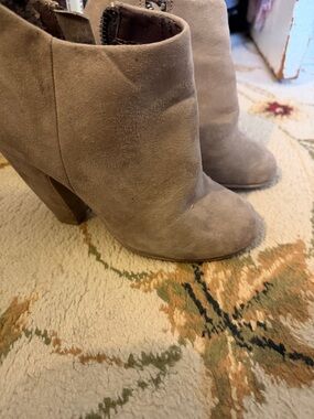 Candie's Taupe Suede Ankle Booties